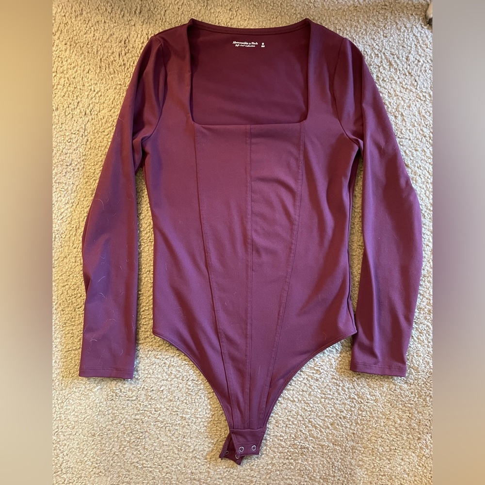 Abercrombie Bodysuit Medium Long Sleeved Corset Detailing